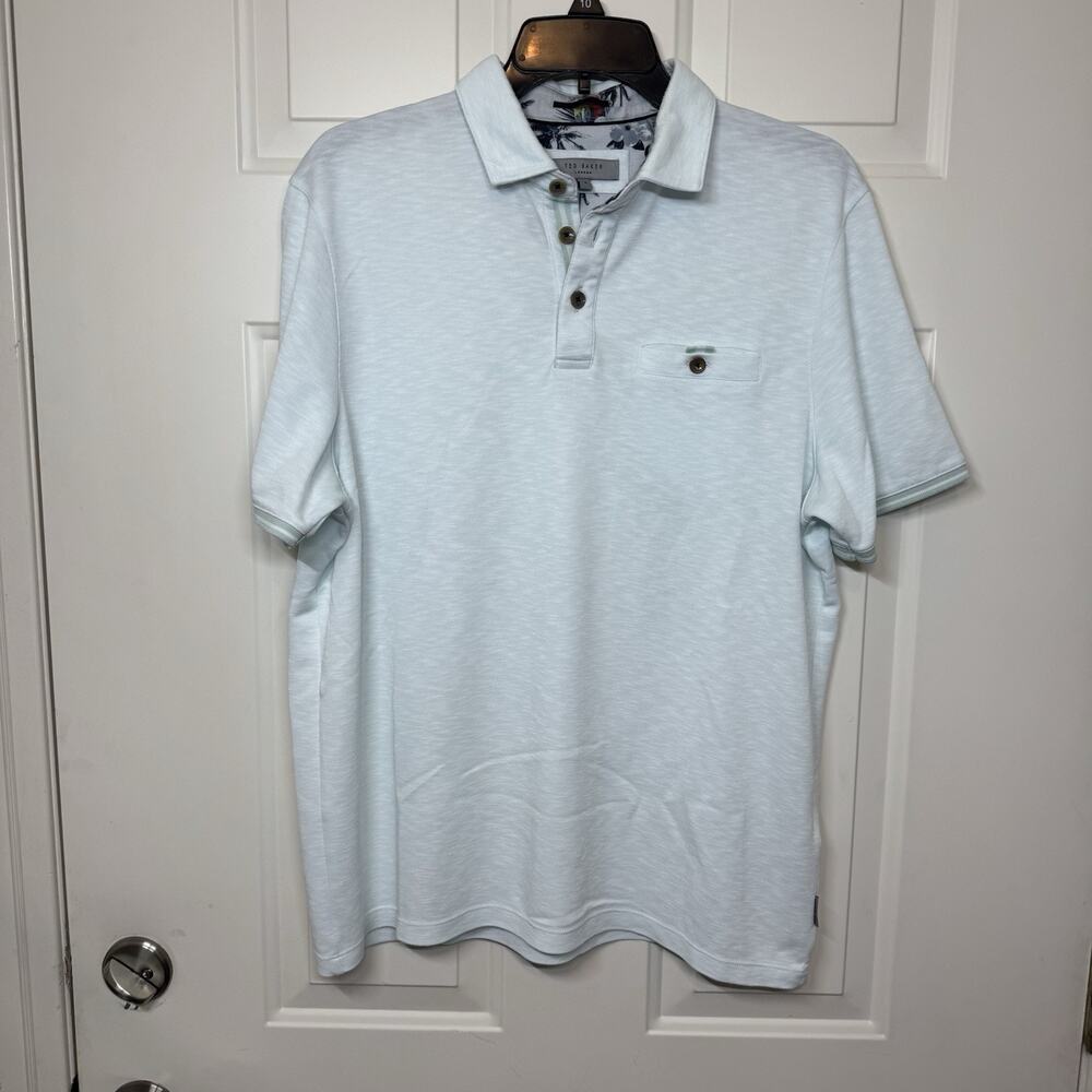 Ted Baker Modal Blend Polo Shirt. Mint Green Men's Size 4 EUC